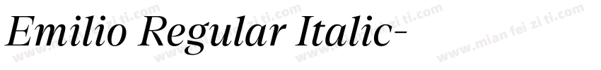 Emilio Regular Italic字体转换
